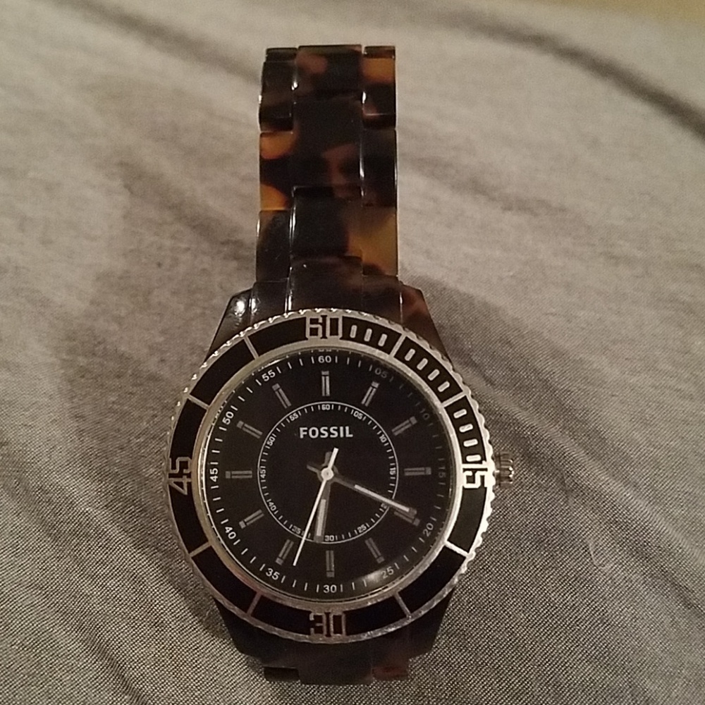Fossil Watch With Tortoise Shell Band